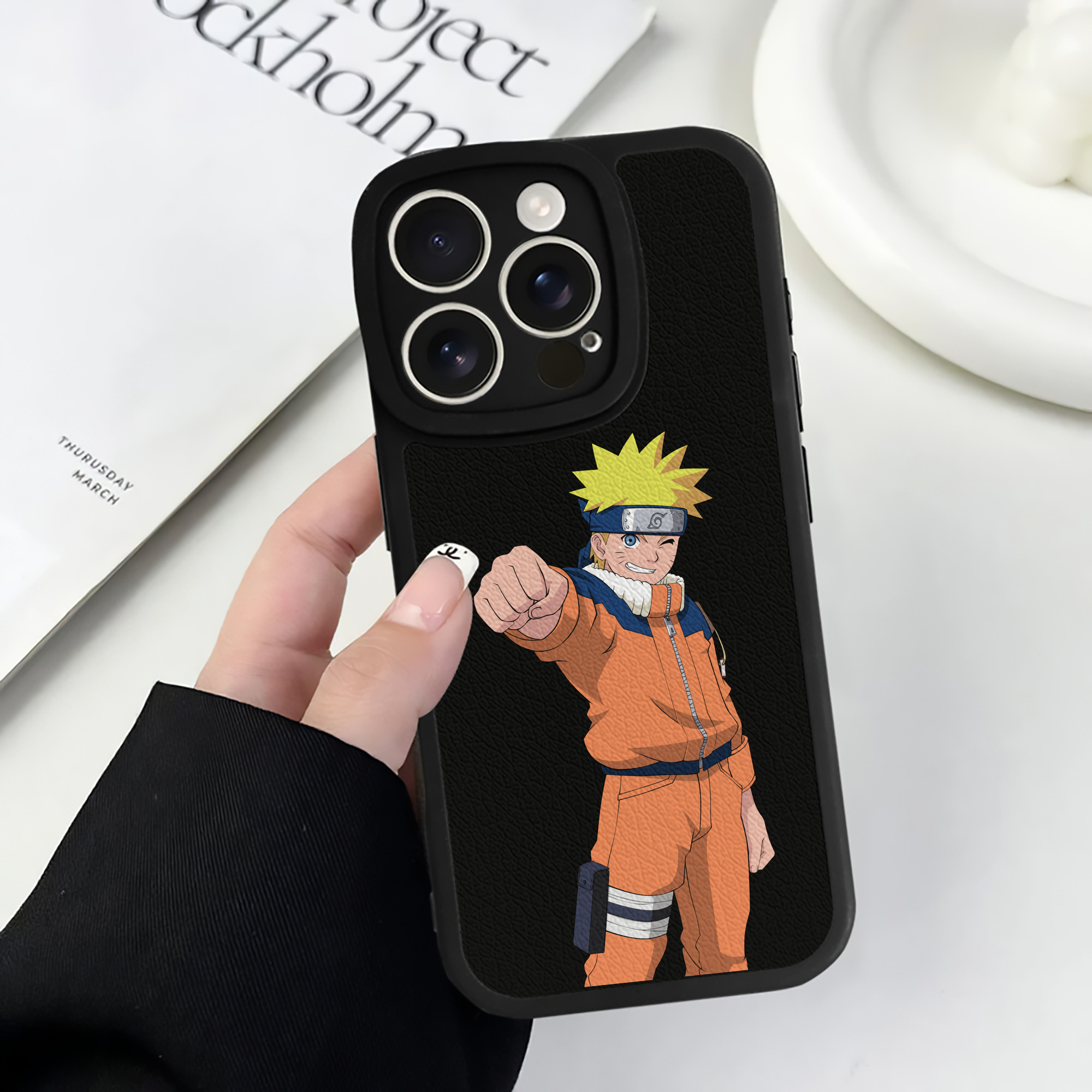 （画像用） NARUTO -ナルト- うずまき ナルト Uzumaki Naruto 【iPhone 16シリーズ対応】シリコンスマホケース（レザー調） 材質：シリコン